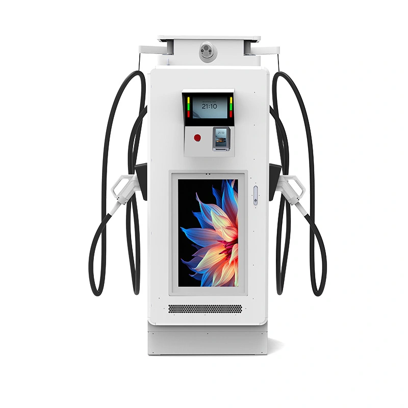 Chargeur DC EV commercial 120 kW avec affichage numérique pour stations publiques